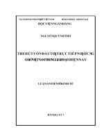 Thu hút vốn đầu tư trực tiếp nước ngoài ở việt nam trong giai đoạn hiện nay 