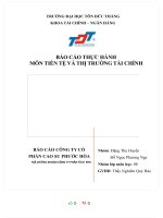 BÁO cáo THỰC HÀNH môn TIỀN tệ và THỊ TRƯỜNG tài CHÍNH 
