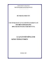 Chuyển dịch cơ cấu ngành nông nghiệp các tỉnh ven biển nam đồng bằng sông hồng theo hướng phát triển bền vững 