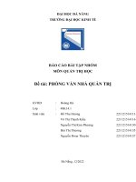 BÁO cáo bài tập NHÓM môn QUẢN TRỊ học đề tài PHỎNG vấn NHÀ QUẢN TRỊ 