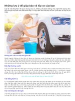 Những lưu ý để giúp bảo vệ lốp xe của bạn 