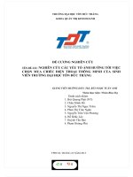 NGHIÊN cứu các yếu tố ẢNH HƯỞNG tới VIỆC CHỌN MUA CHIẾC điện THOẠI THÔNG MINH của SINH VIÊN TRƯỜNG đại học tôn đức THẮNG 