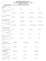 Đề cương ôn tập học kì 1 môn Tiếng Anh lớp 8 năm 2022-2023 - Trường THCS Võ Trường Toản