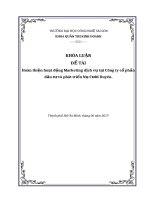 Hòan thiện hoạt động Marketing dịch vụ Công ty cổ phần đầu tư phát triển Nụ Cười Duyên