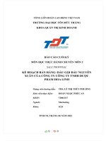 SALE PROPOSAL kế HOẠCH bán HÀNG dầu gội đầu NGUYÊN XUÂN của CÔNG TY CÔNG TY TNHH dược PHẨM HOA LINH 