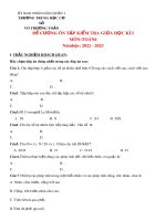 Đề cương ôn tập giữa học kì 1 môn Toán lớp 6 năm 2022-2023 - Trường THCS Võ Trường Toản