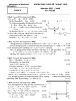 PHÒNG GD&ĐT ĐAKRÔNG        HƯỚNG DẪN CHẤM ĐỀ THI HỌC SINH GIỎI LỚP 9