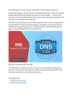 Các DNS nhanh và tốt nhất, google, viettel, FPT, VNPT, singapo, DNS server 