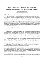 Khảo sát việc quản lý dạy và học tiếng Anh không chuyên đối với sinh viên năm nhất đại học