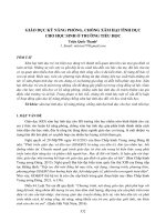 Giáo dục kỹ năng phòng, chống xâm hại tình dục cho học sinh ở trường tiểu học