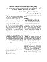 Tình trạng dinh dưỡng của bệnh nhân viêm phổi dưới 5 tuổi tại khoa Hô hấp 1 Bệnh viện Nhi Đồng 2