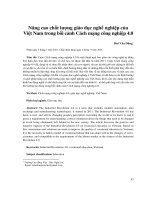 Nâng cao chất lượng giáo dục nghề nghiệp của Việt Nam trong bối cảnh Cách mạng công nghiệp 4.0