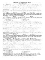 Ancol- Phenol trong các đề thi 2007-2009