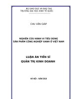 Nghiên cứu hành vi tiêu dùng sản phẩm công nghiệp xanh ở việt nam 