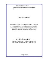 Nghiên cứu tác động của chính sách đến năng lực công chức cấp cơ sở   trường hợp thành phố hà nội 