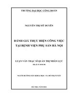 Đánh giá thực hiện công việc tại bệnh viện phụ sản hà nội 