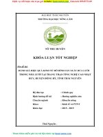 luận văn luận văn ĐÁNH GIÁ HIỆU QUẢ KINH tế mô HÌNH sản XUẤT dưa lưới TRONG NHÀ lưới tại TRANG TRẠI CÔNG NGHỆ CAO NHẬT HUY, HUYỆN ĐỒNG hỷ, TỈNH THÁI NGUYÊN 
