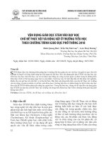 Vận dụng giáo dục STEM vào dạy học chủ đề thực vật và động vật ở trường tiểu học theo chương trình giáo dục phổ thông 2018