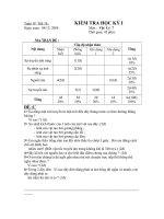 Tuần 18 ;Tiết 18 :                             KIỂM TRA HỌC KỲ I