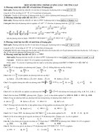 MỘT SỐ PHƯƠNG TRÌNH LƯỢNG GIÁC THƯỜNG GẶP