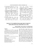 Khảo sát tỷ lệ nhiễm Epstein-Barr virus và định typ trong mẫu nước bọt thanh niên 18-25 tuổi