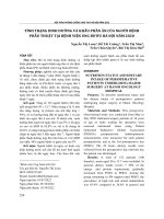 Tình trạng dinh dưỡng và khẩu phần ăn của người bệnh phẫu thuật tại Bệnh viện Ung bướu Hà Nội năm 2020