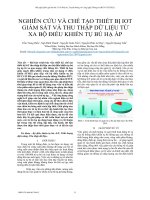 Nghiên cứu và chế tạo thiết bị IoT giám sát và thu thập dữ liệu từ xa bộ điều khiển tụ bù hạ áp
