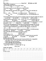 Trường ptth yên thanh 2                             Đề kiểm tra 1tiết