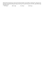 Câu 12: Một chai bằng thép có dung tích 60l chứa khí Hyđrô ớ áp suất 5Mpa và nhiệt độ 270C