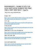 POWERPOINT + WORD TUYỂN tập SÁNG KIẾN KINH NGHIỆM TIỂU học, THCS, THPT mới NHẤT   yopovn 
