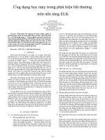 Ứng dụng học máy trong phát hiện bất thường trên nền tảng ELK