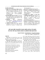 Kết quả điều trị phẫu thuật biến chứng tắc ruột do ung thư đại tràng Sigma tại Bệnh viện Bạch Mai