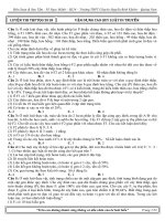 Câu 42: Ở một loài thực vật, tiến hành phép lai P thuần chủng thân cao, hoa đỏ đậm và thân thấp hoa trắng, ở F1 100% thân cao, đỏ nhạt