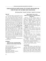 Đánh giá kết quả phẫu thuật cắt túi mật nội soi điều trị viêm túi mật cấp tại Bệnh viện Thanh Nhàn