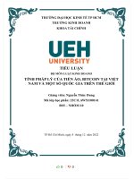 TIỂU LUẬN LUẬT KINH DOANH TÍNH PHÁP lý của TIỀN ảo, BITCOIN tại VIỆT NAM và một số QUỐC GIA TRÊN THẾ GIỚI 