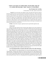 Nâng cao năng lực khai thác nguồn học liệu số của sinh viên đại học: Thực trạng và giải pháp