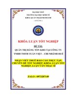 KHÓA LUẬN tốt NGHIỆP quản trị hàng tồn kho 
