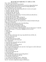 Bộ Câu Hỏi Trắc Nghiệm Địa Lí 12