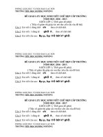 ĐỀ GIAO LƯU HỌC SINH VIẾT CHỮ ĐẸP CẤP TRƯỜNG