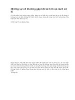 Những sự cố thường gặp khi lái ô tô và cách xử lý 