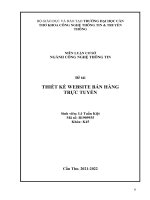NIÊN LUẬN cơ sở NGÀNH CÔNG NGHỆ THÔNG TIN đề tài THIẾT kế WEBSITE bán HÀNG TRỰC TUYẾN 