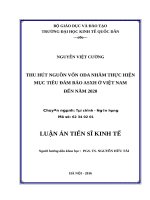 Thu hút nguồn vốn ODA nhằm thực hiện mục tiêu đảm bảo an sinh xã hội ở việt nam đến năm 2020 