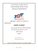 BÁO cáo GIỮA kỳ môn học CAREERS IN MARKETING đề tài(chủ đề) KHỞI NGHIỆP 