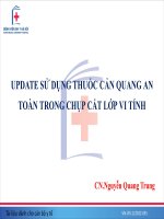 UPDATE SỬ DỤNG THUỐC CẢN QUANG AN TOÀN TRONG CHỤP CẮT LỚP VI TÍNH