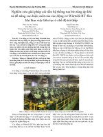 Nghiên cứu giải pháp cải tiến hệ thống tua bin tăng áp khí xả để nâng cao hiệu suất của các động cơ Wärtsilä RT-flex khi làm việc liên tục ở chế độ tải thấp