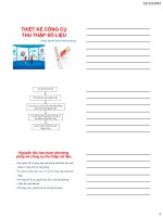 BÀI GIẢNG THIẾT KẾ CÔNG CỤ THU THẬP SỐ LIỆU NGHIÊN CỨU