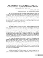Một số giải pháp tăng cường đội ngũ và nâng cao năng lực cho công tác định hướng, hỗ trợ sinh viên trong bối cảnh hiện nay