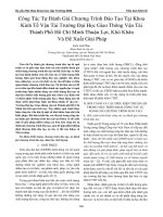 Công tác tự đánh giá chương trình đào tạo tại Khoa Kinh tế vận tải Trường Đại học Giao thông vận tải Thành phố Hồ Chí Minh thuận lợi, khó khăn cà đề xuất giải pháp