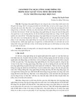 Giải pháp ứng dụng công nghệ thông tin trong đào tạo kỹ năng mềm cho sinh viên ở các trường đại học hiện nay
