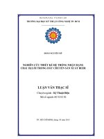 Luận văn Thạc sĩ Kỹ thuật điện: Nghiên cứu thiết kế hệ thống nhận dạng chai bị lỗi trong dây chuyền sản xuất beer